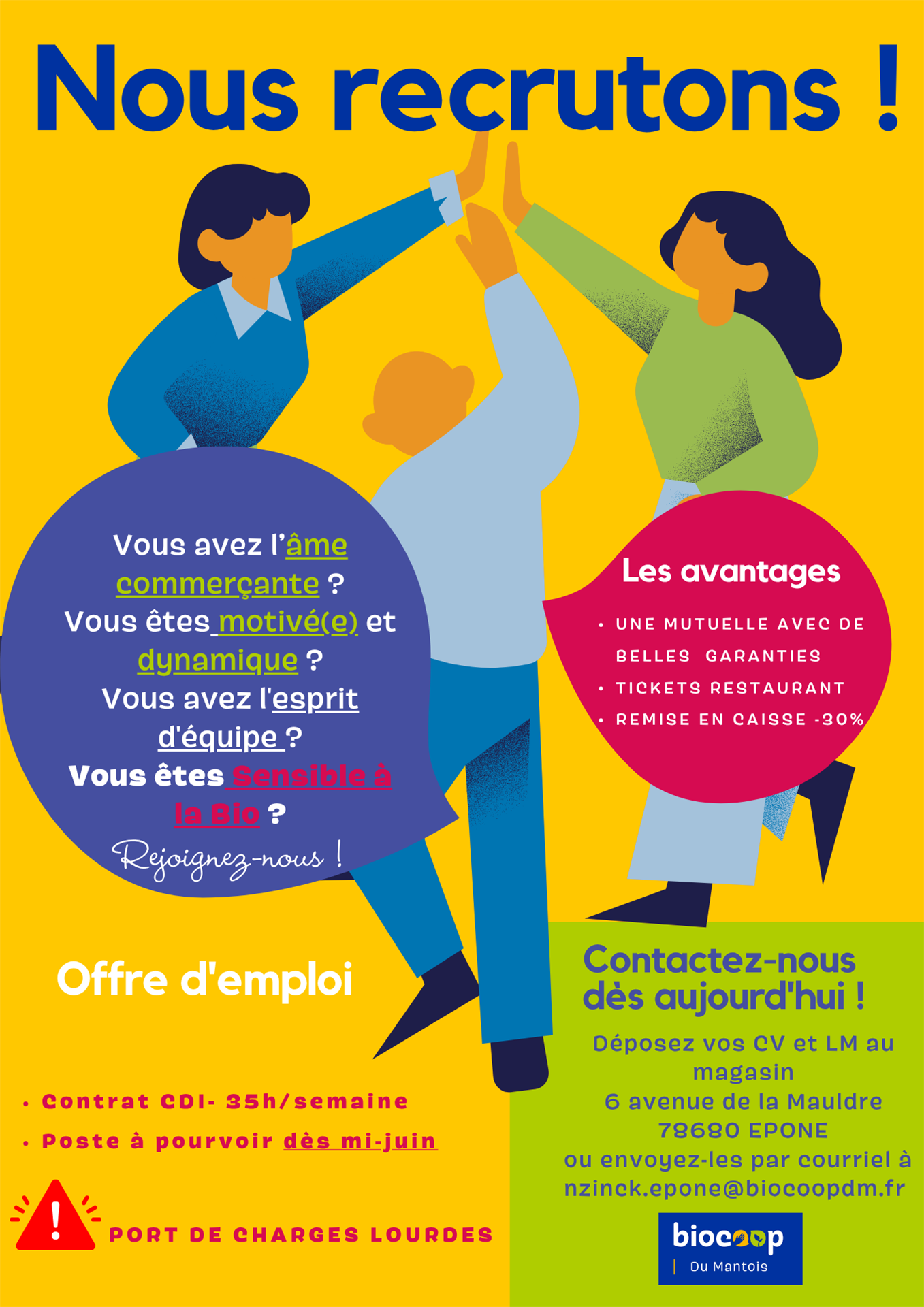 Le magasin Recrute !