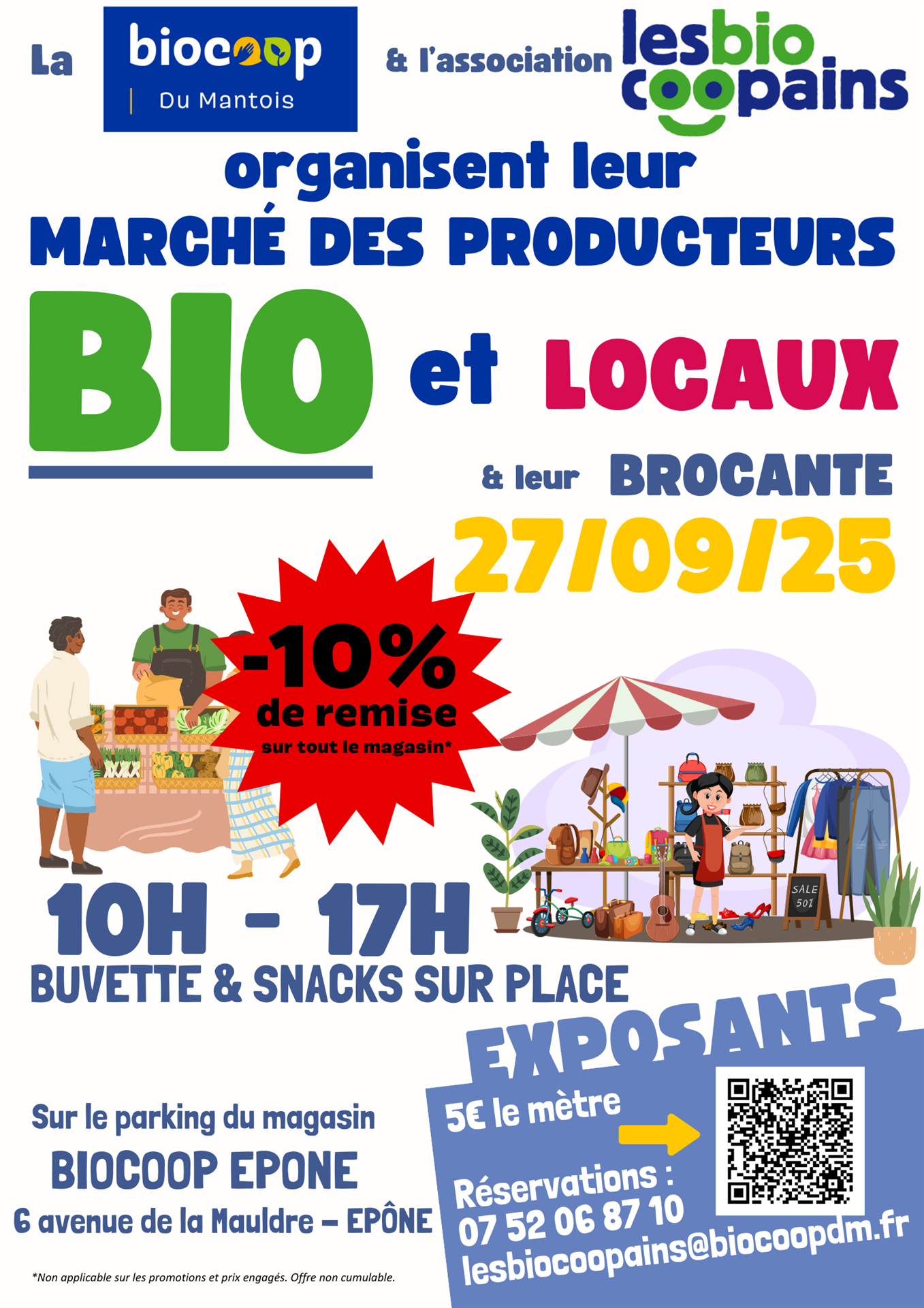 Grande journée de fête : Marché de producteurs Bio et Locaux et Brocante