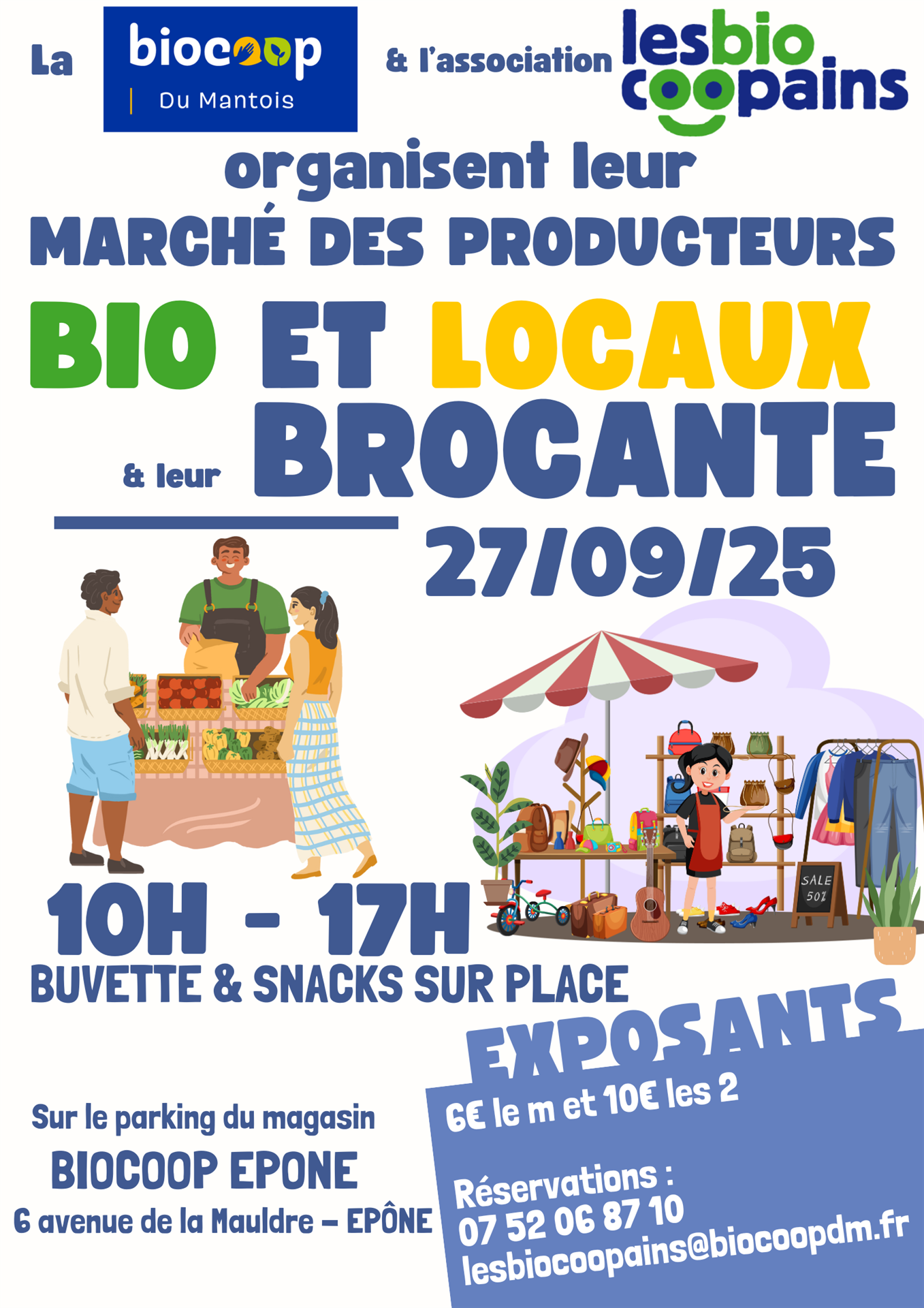 Grande journée de fête : Marché de producteurs Bio et Locaux et Brocante