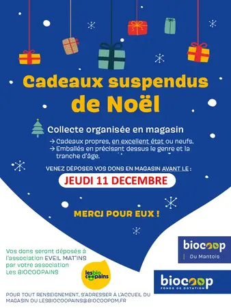 Cadeaux de Noël suspendus