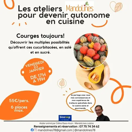 Atelier cuisine avec MandoLines : Courges toujours! 