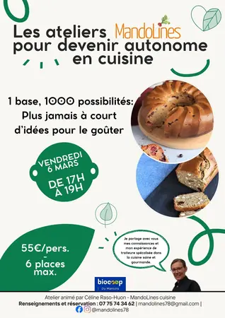 Atelier cuisine avec MandoLines : 1 base, 1000 possibilités: plus jamais à court d'idées pour le goûter