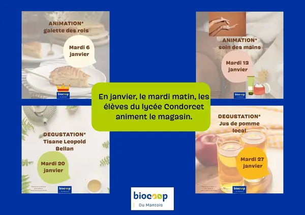 En janvier, les élèves du lycée Condorcet animent le magasin!