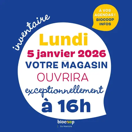 HORAIRES EXCEPTIONNELS lundi 5 janvier 