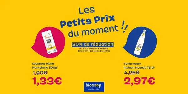 Les p'tits prix du moment!