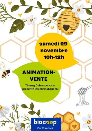 Animation-vente Les miels d'Andelu
