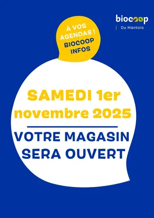 Ouverture exceptionnelle samedi 1er novembre